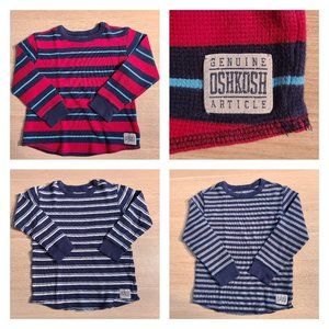 Set of 3 Osh Kosh Boys Size 6 Striped Long Sleeve Shirts